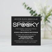 Spooky Typografy Halloween-Party Einladung (Stehend Vorderseite)
