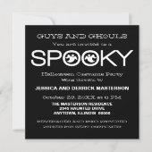 Spooky Typografy Halloween-Party Einladung (Vorderseite)