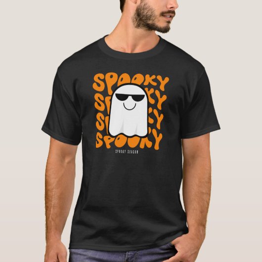 Spooky Typografy Pattern | Halloween 2024 T-Shirt (Vorderseite)