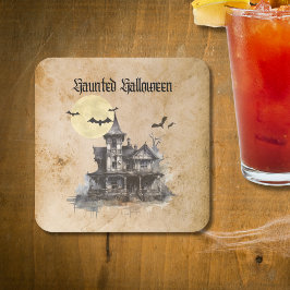 Spooky und Beängstigendes Halloween-Party im Spuk  Rechteckiger Pappuntersetzer