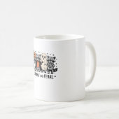 Spooky und Feral Funny Halloween Raccoon Kaffeetasse (VorderseiteRechts)