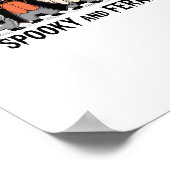 Spooky und Feral Funny Halloween Raccoon Poster (Ecke)