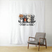 Spooky und Feral Funny Halloween Raccoon Wandteppich (Beispiel)