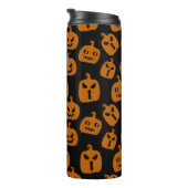 Spooky und Lächeln Pumpkin Thermal Tumbler Thermosbecher (Nach rechts gedreht)