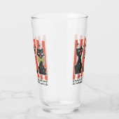 Spooky und Niedlich - Schwarze Katze und Kürbis Glas (Rechts)