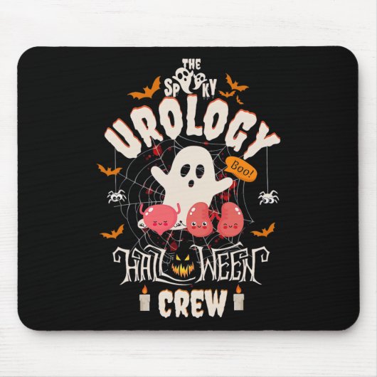 Spooky Urologie Halloween Crew Niedlich Ghost Nurs Mousepad (Vorne)