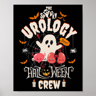 Spooky Urologie Halloween Crew Niedlich Ghost Nurs Poster