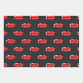 Spooky Vampire Bloody Fangs Teeth Halloween-Gesche Geschenkpapier Set (Vorderseite)