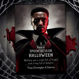 Spooky Vampire Dracula Halloween Gruß Feiertagskarte