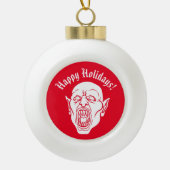 Spooky Vampire Horror Dracula Keramik Kugel-Ornament (Vorderseite)