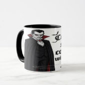 Spooky Vampire trinken Kaffee mit mir Halloween Tasse (Vorderseite Links)