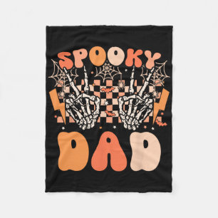 Spooky Vater Halloween Skeleton Kostüm Retro Groov Fleecedecke