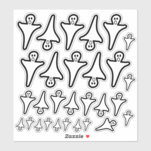 Spooky Verschiedene Halloween-Geisterklammer Aufkleber