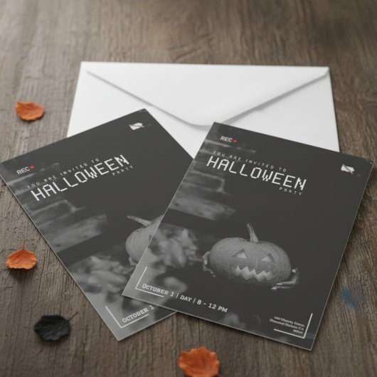 Spooky VHS Halloween Party Invitation Card... Einladung