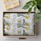 Spooky vibe colorful halloween symbols pattern seidenpapier (Geschenk)