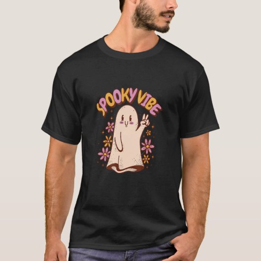 Spooky Vibe Ghost T-Shirt (Vorderseite)