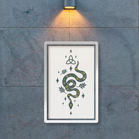 Spooky vibe Halloween Schlangenbild Poster