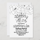 Spooky Vibes Abstrakt Spiders Halloween-Party Einladung (Vorderseite)