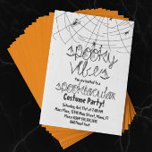 Spooky Vibes Abstrakt Spiders Halloween-Party Einladung