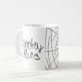 Spooky Vibes Abstrakt Spiders Kaffeetasse (Vorderseite Links)
