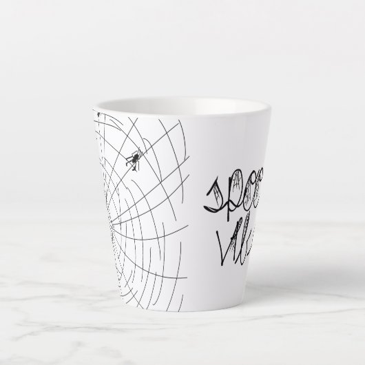 Spooky Vibes Abstrakt Spiders Milchtasse (Vorderseite)