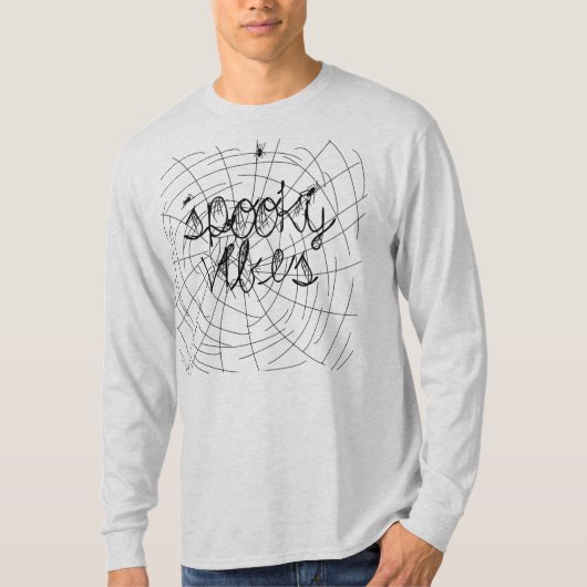 Spooky Vibes Abstrakt Spiders T-Shirt (Vorderseite)