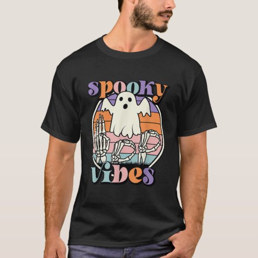 Spooky Vibes ASL Hands American Sign Language BOO T-Shirt (Vorderseite)