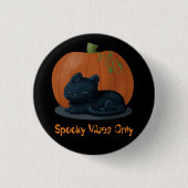 Spooky Vibes Cat Halloween Button (Vorderseite)