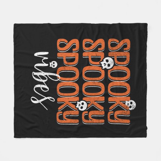 Spooky vibes fleecedecke (Vorderseite (Horizontal))