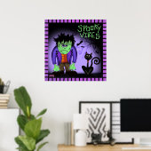 Spooky Vibes Frankenstein Classroom Inspirivity Poster (Heimbüro)