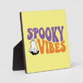 Spooky Vibes - Funny Halloween Ghost Fotoplatte (Vorderseite)