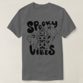 Spooky Vibes Ghost Beängstigend Pumpkin Face Funny T-Shirt (Design vorne)