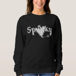 Spooky Vibes Ghost Halloween Typografie Sweatshirt