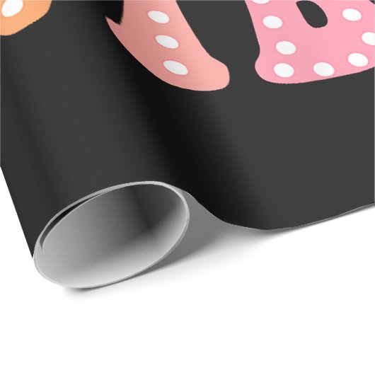 Spooky Vibes Ghost Retro Groovy Halloween Geschenkpapier (Rolleneckpunkt)