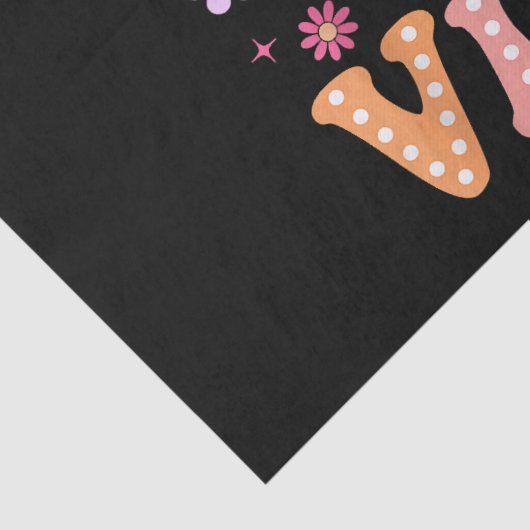 Spooky Vibes Ghost Retro Groovy Halloween Seidenpapier (Detail)