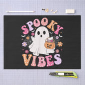 Spooky Vibes Ghost Retro Groovy Halloween Seidenpapier (Handwerk)