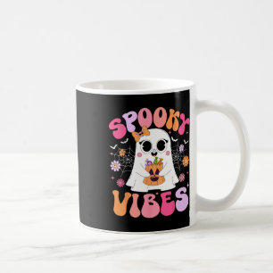 Spooky Vibes Ghost Retro Groovy Halloween Women Gi Kaffeetasse