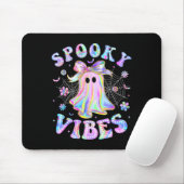 Spooky Vibes Ghost Retro Halloween Boo Crew Mousepad (Mit Mouse)