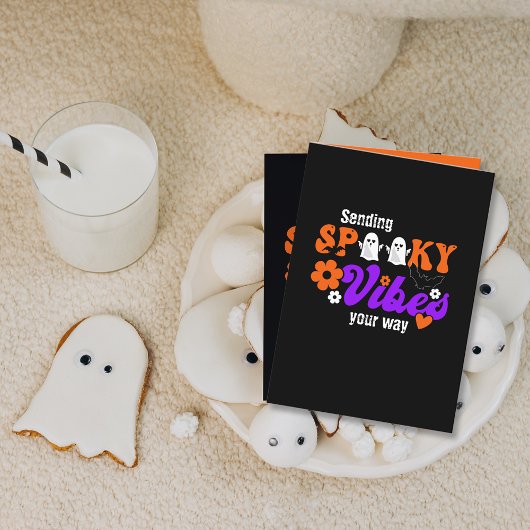 Spooky Vibes Ghosts Halloween Karte