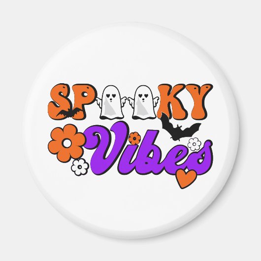 Spooky Vibes Ghosts Magnet (Vorne)