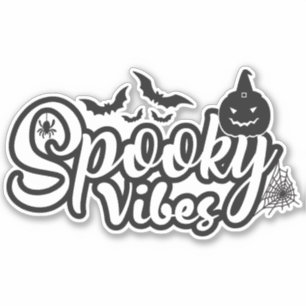 Spooky Vibes Halloween Aufkleber