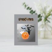 Spooky Vibes Halloween Bash Design Postkarte (Stehend Vorderseite)