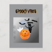 Spooky Vibes Halloween Bash Design Postkarte (Vorderseite)