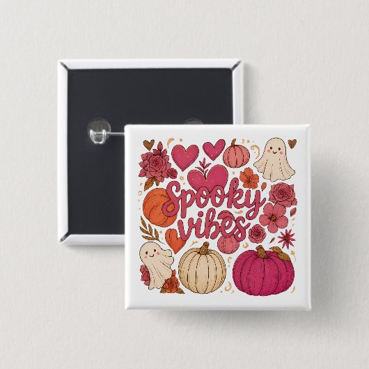Spooky Vibes — Halloween Button (Vorne & Hinten)