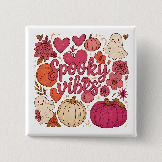Spooky Vibes — Halloween Button (Vorderseite)