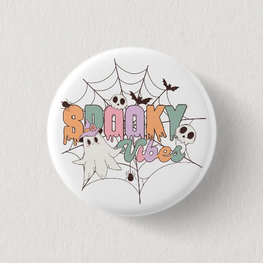 Spooky Vibes Halloween Button (Vorderseite)