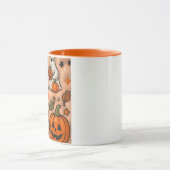 Spooky Vibes Halloween Design – Cute Ghosts & Pump Tasse (Zentrum)