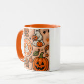 Spooky Vibes Halloween Design – Cute Ghosts & Pump Tasse (Vorderseite Links)