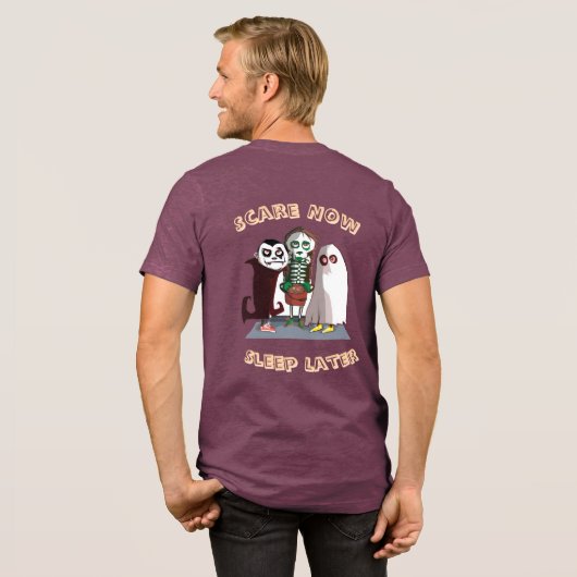 Spooky Vibes – Halloween Design Men’s T-Shirt Des Tri-Blend Shirt (Rückseite voll)