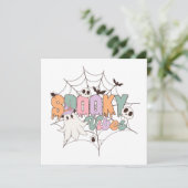 Spooky Vibes Halloween Einladung (Stehend Vorderseite)